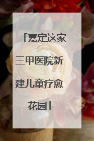嘉定这家三甲医院新建儿童疗愈花园