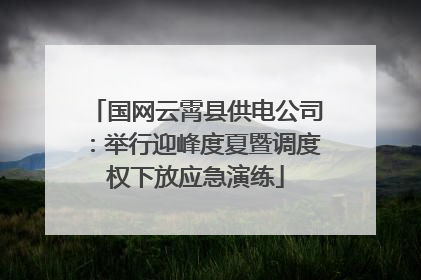 国网云霄县供电公司：举行迎峰度夏暨调度权下放应急演练