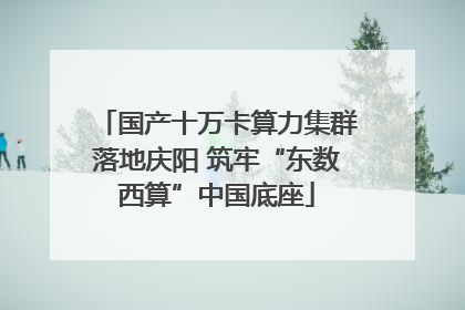 国产十万卡算力集群落地庆阳 筑牢“东数西算”中国底座