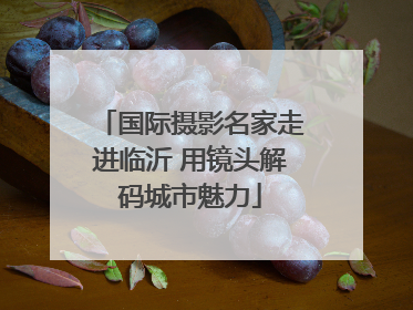 国际摄影名家走进临沂 用镜头解码城市魅力