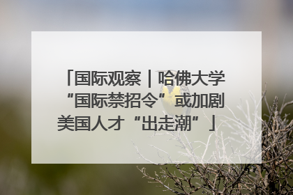 国际观察｜哈佛大学“国际禁招令”或加剧美国人才“出走潮”