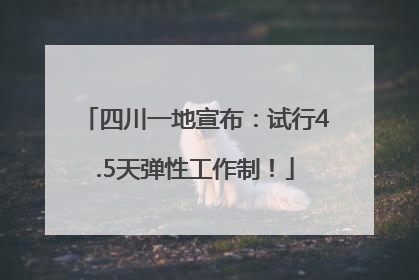 四川一地宣布：试行4.5天弹性工作制！