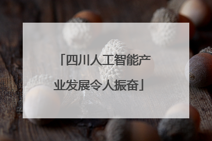 四川人工智能产业发展令人振奋