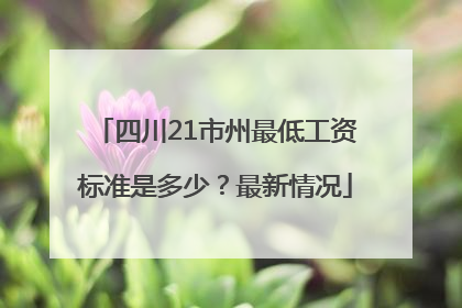四川21市州最低工资标准是多少？最新情况