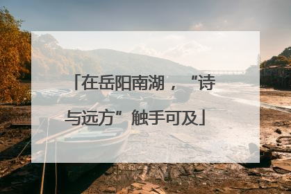 在岳阳南湖，“诗与远方”触手可及