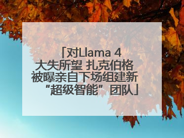 对Llama 4大失所望 扎克伯格被曝亲自下场组建新“超级智能”团队