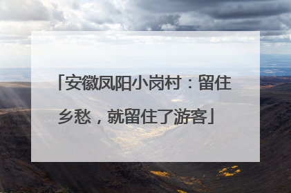 安徽凤阳小岗村：留住乡愁，就留住了游客
