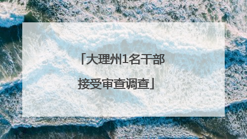大理州1名干部接受审查调查