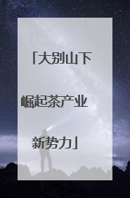 大别山下崛起茶产业新势力
