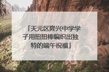 天元区隆兴中学学子用扭扭棒编织出独特的端午祝福