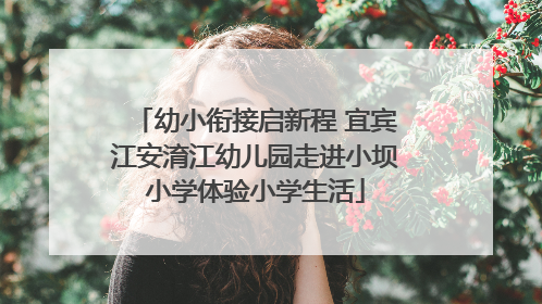 幼小衔接启新程 宜宾江安淯江幼儿园走进小坝小学体验小学生活