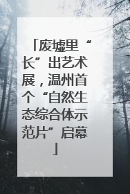 废墟里“长”出艺术展，温州首个“自然生态综合体示范片”启幕