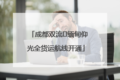成都双流⇌缅甸仰光全货运航线开通