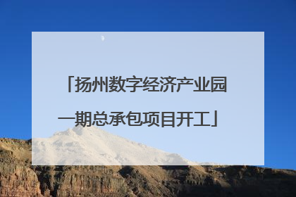 扬州数字经济产业园一期总承包项目开工