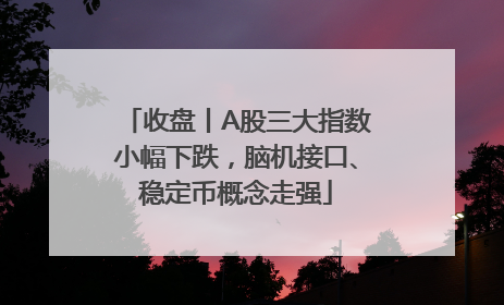 收盘丨A股三大指数小幅下跌，脑机接口、稳定币概念走强
