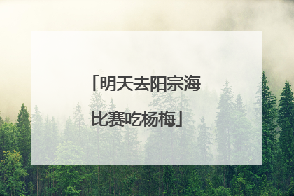 明天去阳宗海比赛吃杨梅
