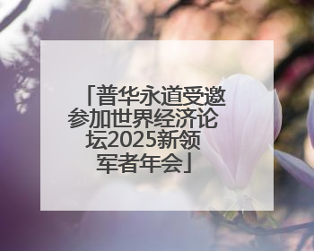 普华永道受邀参加世界经济论坛2025新领军者年会