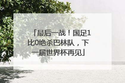 最后一战！国足1比0绝杀巴林队，下一届世界杯再见
