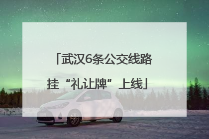 武汉6条公交线路挂“礼让牌”上线