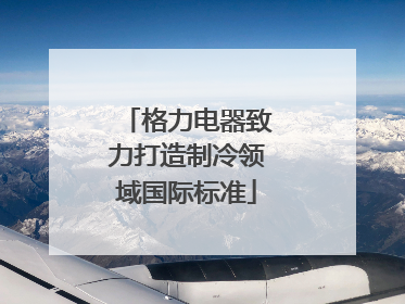 格力电器致力打造制冷领域国际标准