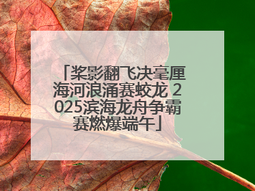 桨影翻飞决毫厘 海河浪涌赛蛟龙 2025滨海龙舟争霸赛燃爆端午