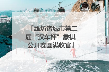 潍坊诸城市第二届“汉车杯”象棋公开赛圆满收官