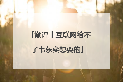 潮评丨互联网给不了韦东奕想要的