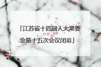 江苏省十四届人大常委会第十五次会议闭幕
