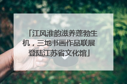 江风淮韵滋养蓬勃生机，三地书画作品联展登陆江苏省文化馆