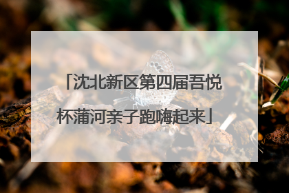 沈北新区第四届吾悦杯蒲河亲子跑嗨起来