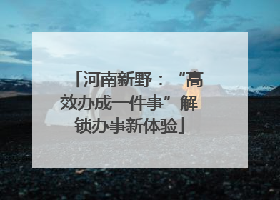 河南新野：“高效办成一件事”解锁办事新体验