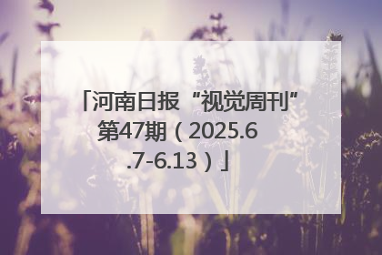 河南日报“视觉周刊”第47期（2025.6.7-6.13）