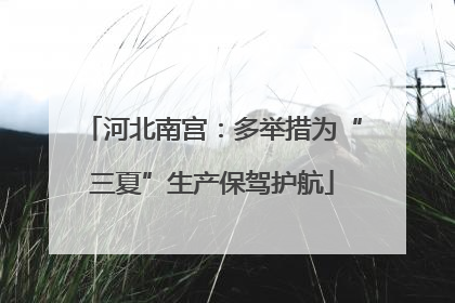 河北南宫：多举措为“三夏”生产保驾护航