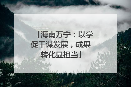 海南万宁：以学促干谋发展，成果转化显担当