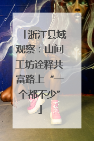 浙江县域观察：山间工坊诠释共富路上“一个都不少”