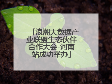 浪潮大数据产业联盟生态伙伴合作大会-河南站成功举办