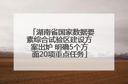 湖南省国家数据要素综合试验区建设方案出炉 明确5个方面20项重点任务