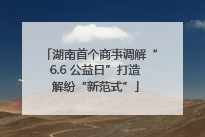湖南首个商事调解“6.6 公益日”打造解纷“新范式”