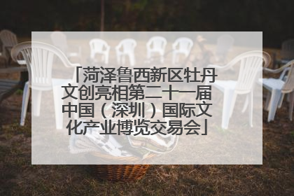 菏泽鲁西新区牡丹文创亮相第二十一届中国（深圳）国际文化产业博览交易会