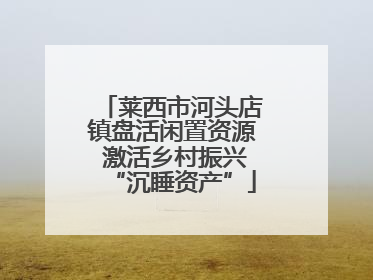 莱西市河头店镇盘活闲置资源 激活乡村振兴“沉睡资产”