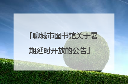 聊城市图书馆关于暑期延时开放的公告