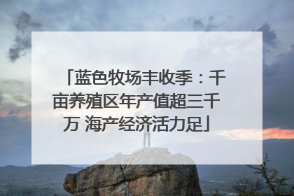 蓝色牧场丰收季：千亩养殖区年产值超三千万 海产经济活力足