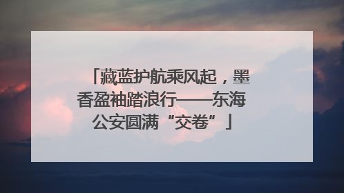 藏蓝护航乘风起，墨香盈袖踏浪行——东海公安圆满“交卷”