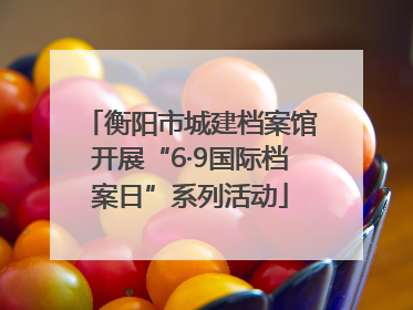 衡阳市城建档案馆开展“6·9国际档案日”系列活动