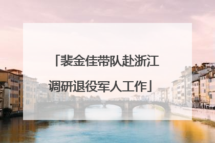 裴金佳带队赴浙江调研退役军人工作