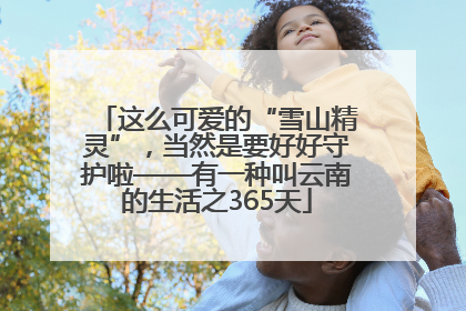 这么可爱的“雪山精灵”，当然是要好好守护啦——有一种叫云南的生活之365天