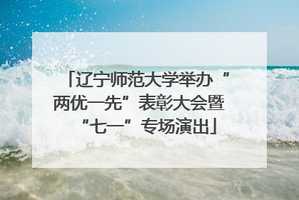 辽宁师范大学举办“两优一先”表彰大会暨“七一”专场演出