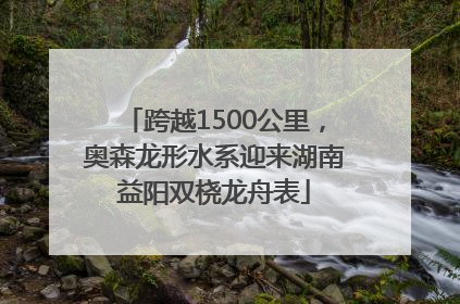 跨越1500公里，奥森龙形水系迎来湖南益阳双桡龙舟表