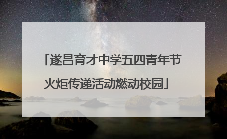遂昌育才中学五四青年节火炬传递活动燃动校园