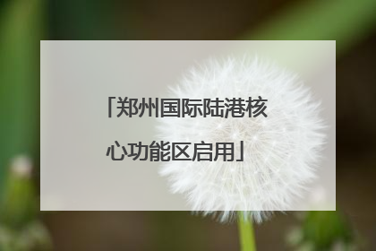 郑州国际陆港核心功能区启用